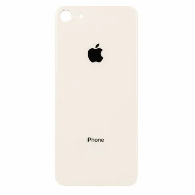 Скло корпусу iPhone 8 Silver ( Big Hole )