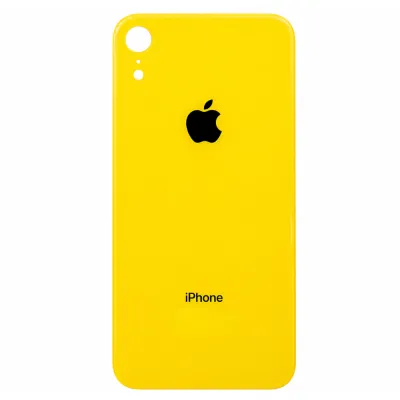 Скло корпусу iPhone Xr Yellow ( Big Hole )