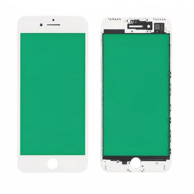 Скло екрану з рамкою + OCA Adhesive iPhone 7 Plus White