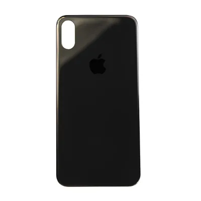 Скло корпусу iPhone X Space Gray ( Normal Hole + кільце )