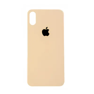 Скло корпусу iPhone Xs Gold ( Normal Hole + кільце )
