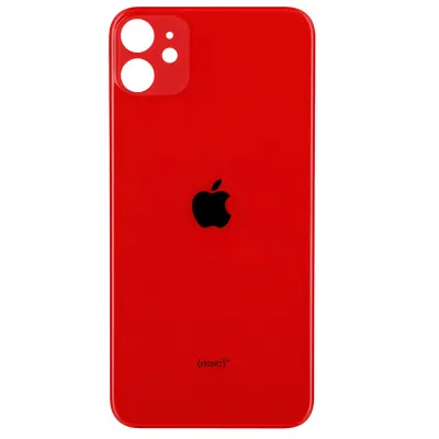 Скло корпусу iPhone 11 Red ( Normal Hole + кільце )