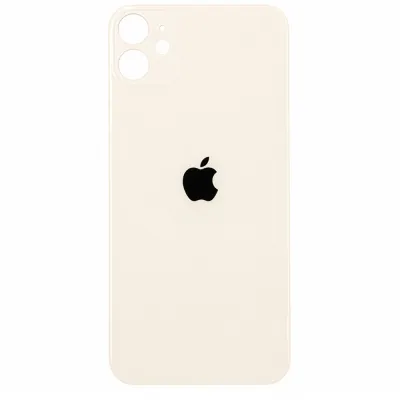 Housing Glass iPhone 11 White (Normal Hole + Ring)
