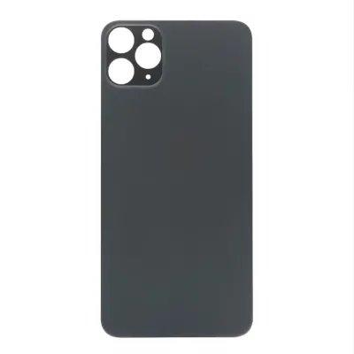 Скло корпусу iPhone 11 Pro Max Space Gray ( Normal Hole + кільце )