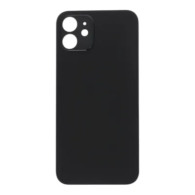 Housing Glass iPhone 12 Mini Black (Normal Hole + Ring)
