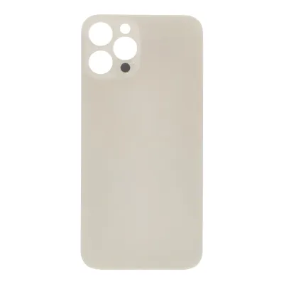 Housing Glass iPhone 12 Pro Max Gold (Normal Hole + Ring)
