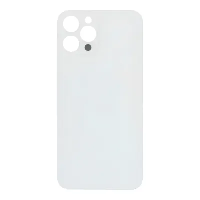 Housing Glass iPhone 12 Pro Max Silver (Normal Hole + Ring)