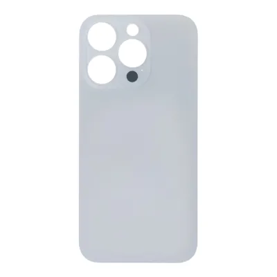 Скло корпусу iPhone 14 Pro Silver ( Normal Hole + кільце )