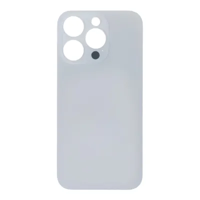 Housing Glass iPhone 14 Pro Max Silver (Normal Hole + Ring)