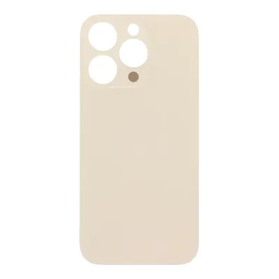 Скло корпусу iPhone 14 Pro Max Gold ( Normal Hole + кільце )
