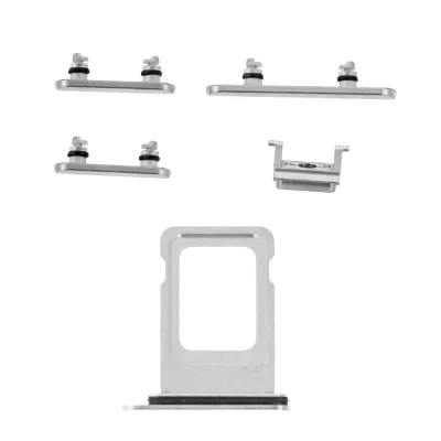Комплект Кнопок iPhone 11 Pro / Pro Max Silver