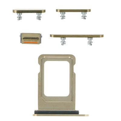 Комплект Кнопок iPhone 12 Pro / Pro Max Gold