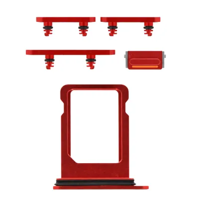Комплект Кнопок iPhone 13 / 13 mini Red