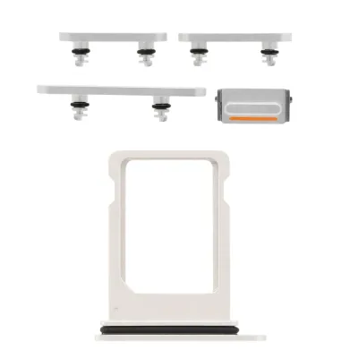 Комплект Кнопок iPhone 13 / 13 mini White