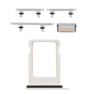 Комплект Кнопок iPhone 13 / 13 mini White