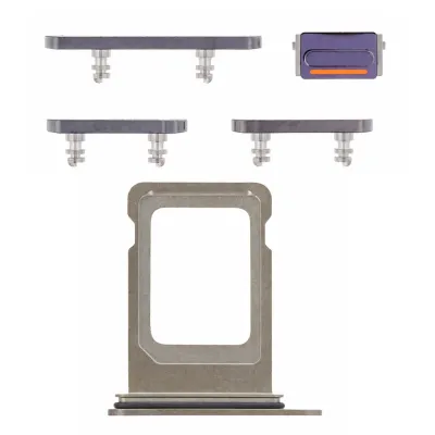 Комплект Кнопок iPhone 14 Pro / Pro Max Deep Purple