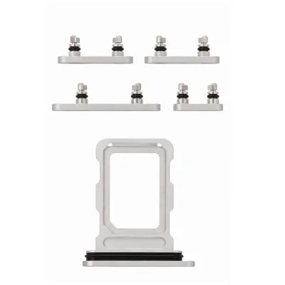 Комплект Кнопок iPhone 16 Pro / 16 Pro Max White Titanium