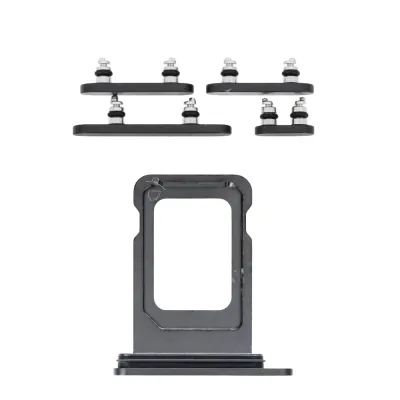 Комплект Кнопок iPhone 15 Pro / 15 Pro Max Black Titanium