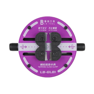 LB Затискач для загартованого скла LB-GLO1 (білий/фіолетовий)