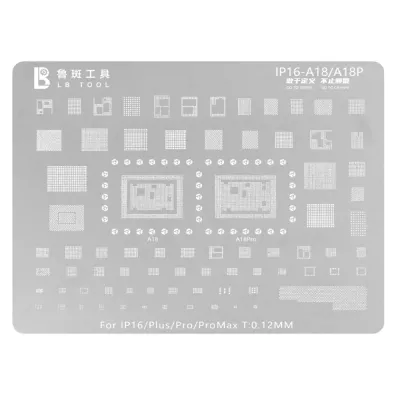 LB Integrated Stencil for Solder Paste Application iPhone 16 Series