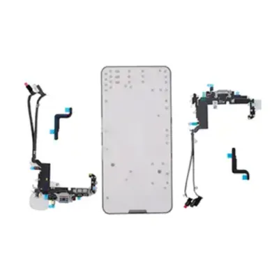 USB-C Charging Port Flex Cable (pSIM) For iPhone 17 Pro Max (Genuine OEM) (UK/EU Version) (Silver)