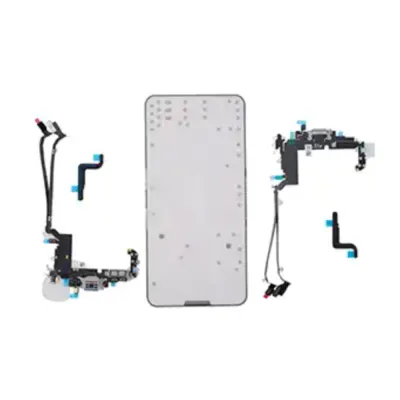USB-C Charging Port Flex Cable (pSIM) For iPhone 17 Pro Max (Genuine OEM) (UK/EU Version) (Silver)