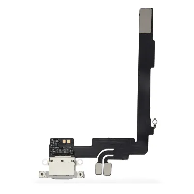 Charging Port Flex Cable With Board For iPhone 16 Pro Max (Genuine OEM) (White Titanium)