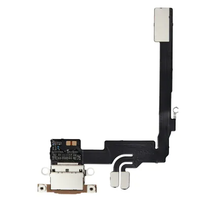 Charging Port Flex Cable With Board For iPhone 16 Pro (Genuine OEM) (Desert Titanium)