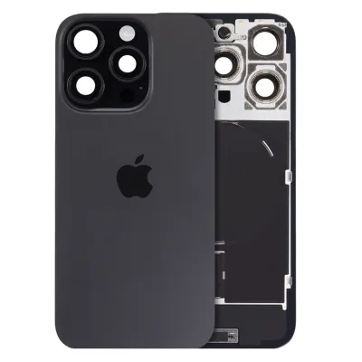 Заднє скло з магнітом MagSafe, NFC та шлейфом спалаху для iPhone 16 Pro (Genuine OEM) (Black Titanium)