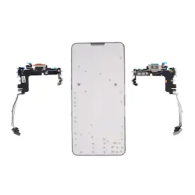 USB-C Charging Port Flex Cable (pSIM) For iPhone 17 Pro (Genuine OEM) (UK/EU Version) (Silver)