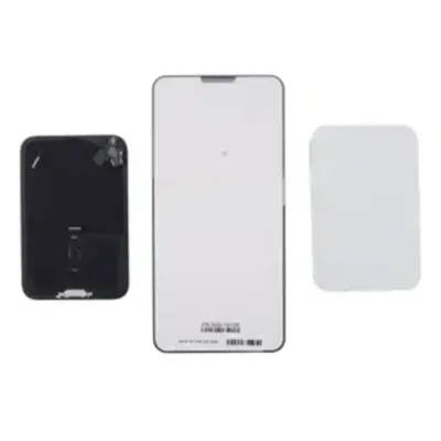 Back Glass w/ MagSafe Magnet & NFC & Flashlight Flex For iPhone 17 Pro (Genuine OEM) (Silver)