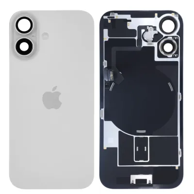 Заднє скло з магнітом MagSafe, NFC та шлейфом спалаху для iPhone 17 (Genuine OEM) (білий)