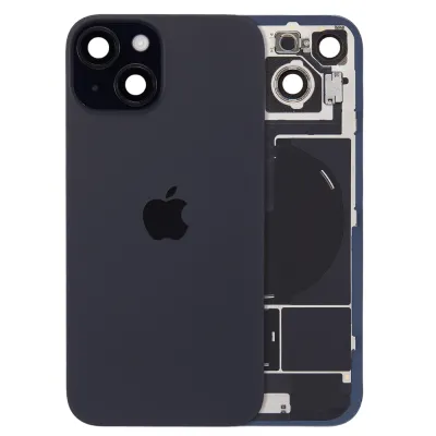 Заднє скло з магнітом MagSafe, NFC та шлейфом спалаху для iPhone 15 (Genuine OEM) (чорний)