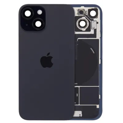 Back Glass w/ MagSafe Magnet & NFC & Flashlight Flex For iPhone 15 — Genuine OEM (Black)