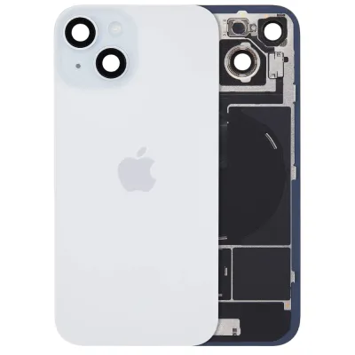 Back Glass w/ MagSafe Magnet & NFC & Flashlight Flex For iPhone 15 — Genuine OEM (Blue)
