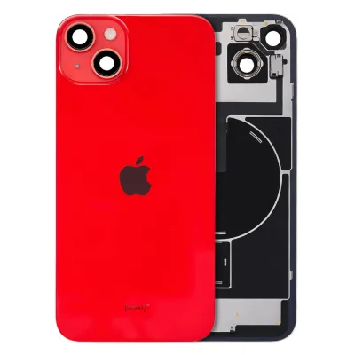 Back Glass w/ MagSafe Magnet & NFC & Flashlight Flex For iPhone 14 Plus (Genuine OEM) (Red)