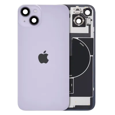 Заднє скло з магнітом MagSafe, NFC і шлейфом спалаху для iPhone 14 Plus (Genuine OEM) (фіолетовий)