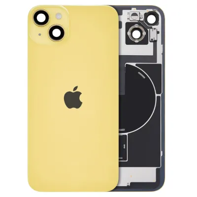Back Glass w/ MagSafe Magnet & NFC & Flashlight Flex For iPhone 14 Plus (Genuine OEM) (Yellow)