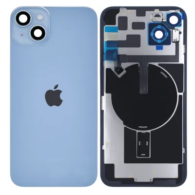 Back Glass w/ MagSafe Magnet & NFC & Flashlight Flex For iPhone 14 Plus (Genuine OEM) (Blue)