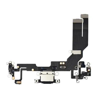 Charging Port Flex Cable For iPhone 16e (Genuine OEM) (Black)
