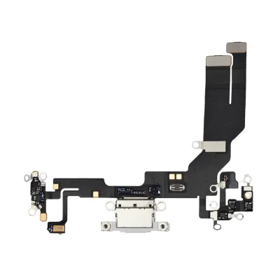 Charging Port Flex Cable With Board For iPhone 16e (Genuine OEM) (White)