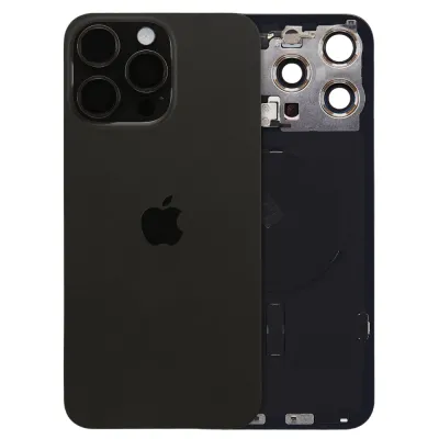 Back Glass w/ MagSafe Magnet & NFC & Flashlight Flex For IPhone 15 Pro Max (Genuine OEM) (Black Titanium)