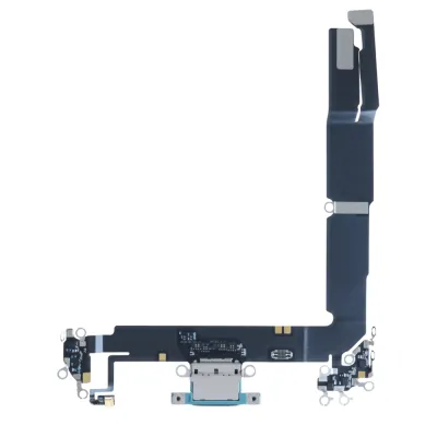 Charging Port Flex Cable With Board For iPhone 16 Plus (Genuine OEM) (Teal)