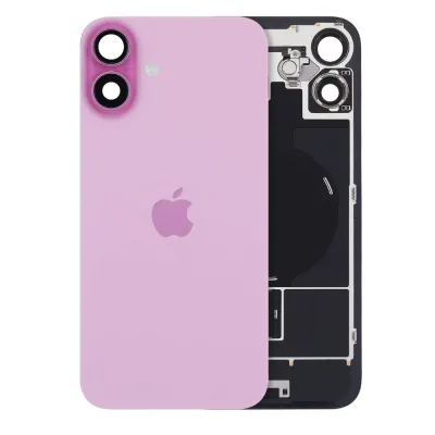 Back Glass w/ MagSafe Magnet & NFC & Flashlight Flex For iPhone 16 Plus (Genuine OEM) (Pink)