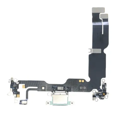 Charging Port Flex Cable With Board For iPhone 15 Plus (Genuine OEM) (Green)