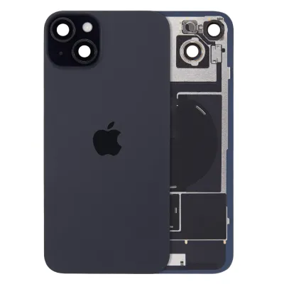 Back Glass w/ MagSafe Magnet & NFC & Flashlight Flex For iPhone 15 Plus (Genuine OEM) (Black)