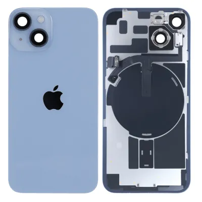 Back Glass w/ MagSafe Magnet & NFC & Flashlight Flex For iPhone 14 (Genuine OEM) (Blue)