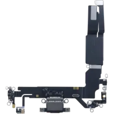 Шлейф зарядки для iPhone 16 (EU / UK / CA) (Genuine OEM) (чорний)