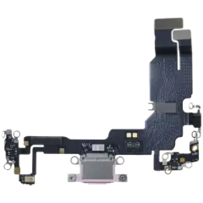 Charging Port Flex Cable With Board For iPhone 15 (Genuine OEM) (Pink)
