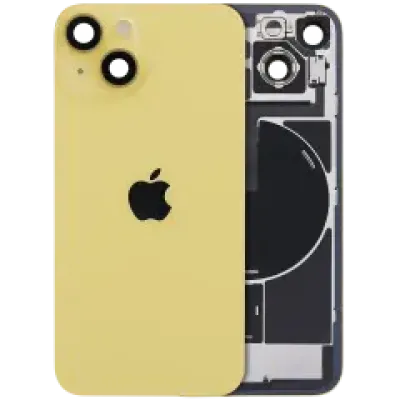 Back Glass w/ MagSafe Magnet & NFC & Flashlight Flex For iPhone 14 (Genuine OEM) (Yellow)